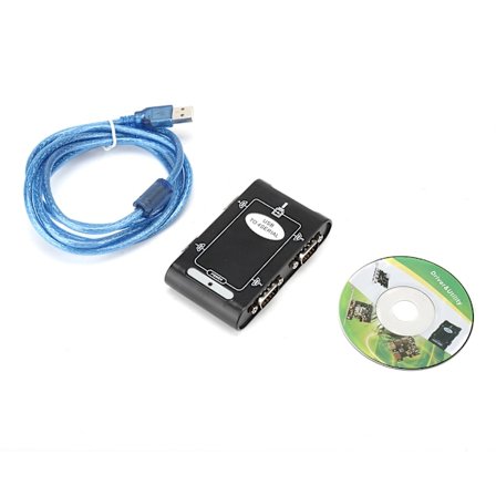 USB2.0 till RS-232 Hane DB9 4-port Seriell Port Kort Adapter Konverter Kontrollerkort
