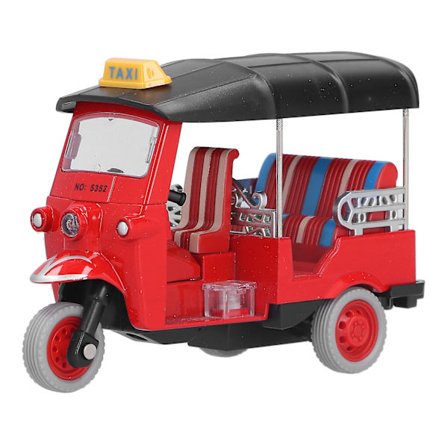 Vedä takaisin thaimaalainen kolmipyöräinen simulaatio seos Tuk Tuk automalli lelu lasten ajoneuvo lelu punainen Red
