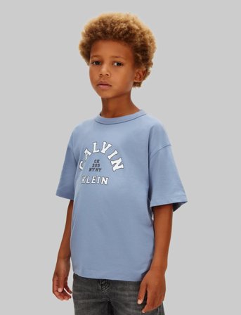 Calvin Klein Varsity Graphic T-Shirt S/S - Blue - 140