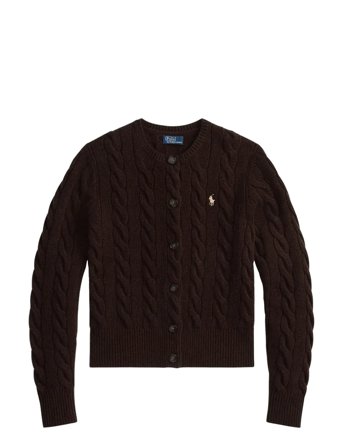 2/15 80-20 W/Cs Rws-Sweater-Cardiga Brown Polo Ralph Lauren