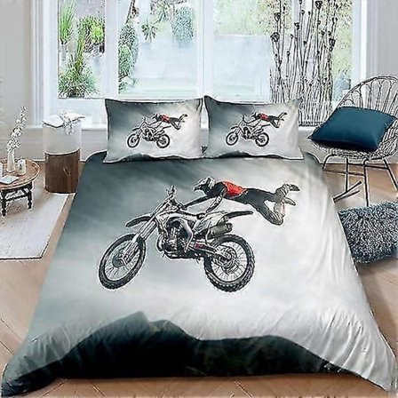 Poikien pyöräilijä-vuodevaatesetti lapsille pojalle miehille peittopussilakana äärimmäinen urheilu teema pussilakana huoneen sisustus