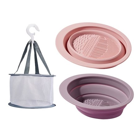 Silikonsvamp för rengöring av sminkborstar, 3-pack