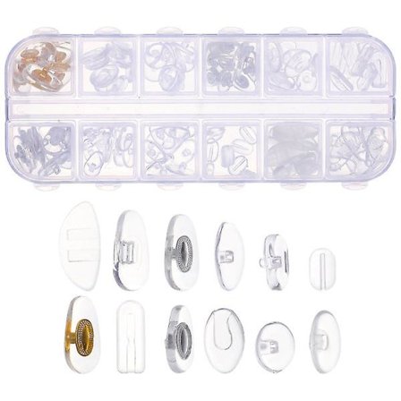 Gjennomsiktige briller Silikon luftkammer briller nesebro Anti-skli neseputer briller reparasjonsverktøy Assortert farge 1x0.8x0.8cm