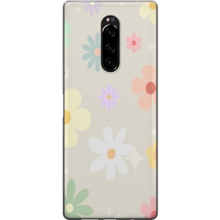 Mobilskal till Sony Xperia 1 med fejdande blommor