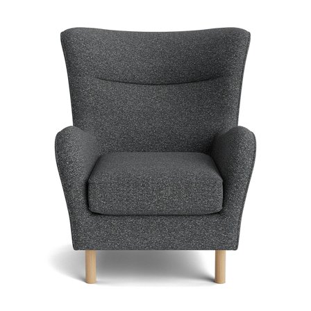 Lumo lænestol - Puente Grå/Blå - 83x83x99cm - Komfortabel Lænestol med Koldskum og Nozag fjedre - Grå/Blå lænestol