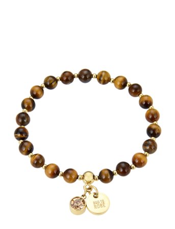 Bud to rose | Beverly Bracelet Tiger Eye/Gold | ONE SIZE