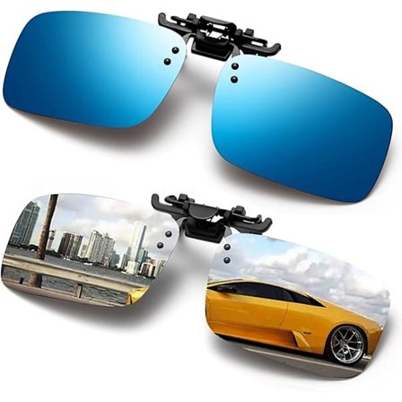 Polariserte Clip-on Solbriller Antirefleks Kjørebriller for Briller med Styrke