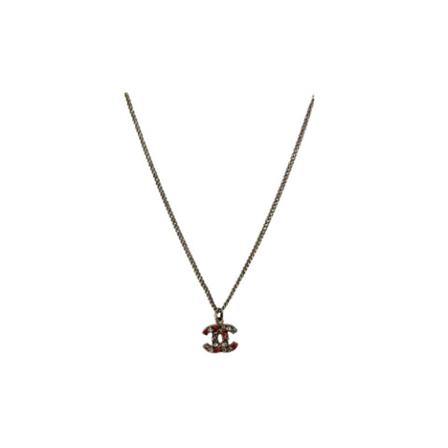 Chanel Vintage Pre-owned Halsband grå, Dam Vintage Smycken, Dam, Storlek: ONE SIZE