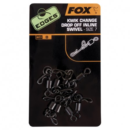 Fox Edges Kwik Change Drop Off Inline Swivel Size 7 (8pcs)