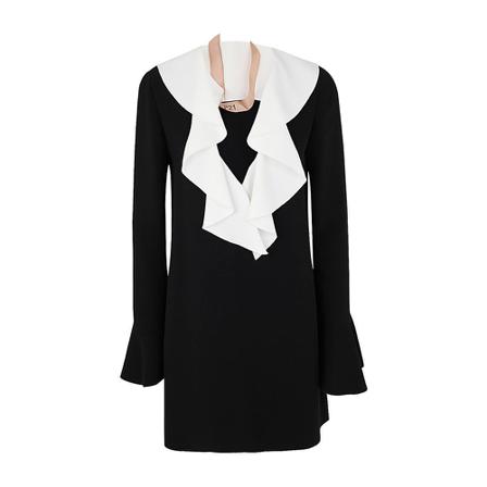 N21, Mini Dress Rouge Neck Detail Czarny, Kobieta, Rozmiar: S
