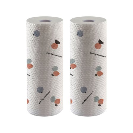 Mikrofiber Rengjøringsklut Rull - 100 Pakning, Totalt 2 ruller, Avrivbare Håndklær, Gjenbrukbare og Vaskbare Filler, for Bil, Hus, Garasje eller 