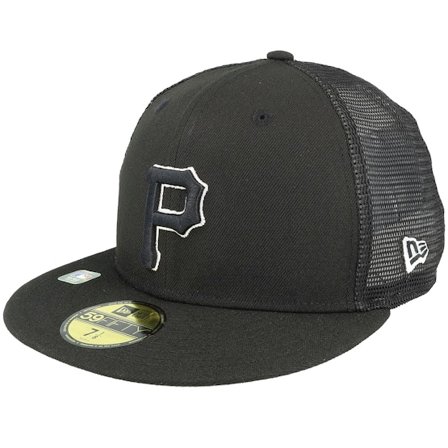 New Era - MLB Svart fitted Keps - Pittsburgh Pirates 59FIFTY Cw MLB Batting Practise Black Mesh Fitted @ Hatstore
