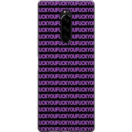 Kompatibelt Mobildeksel til Sony Xperia 1 Rosa typografi