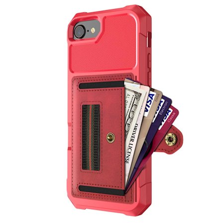 Kraftfullt Skal med Korthållare - iPhone 8