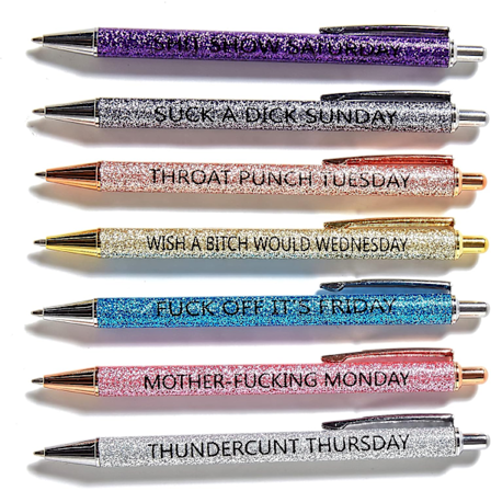 7 st Funny Pens Svordagliga Pennset