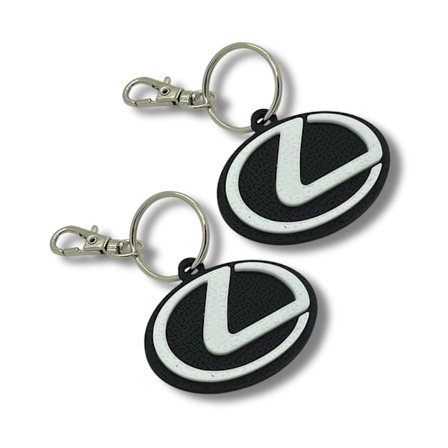 2x Nyckelring Clip On & Go karbinnyckelring för Lexus