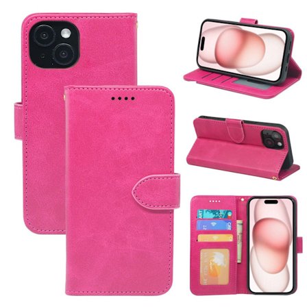 Fodral för iPhone iPhone 16E Rosarött Magnetiskt läder fotoram