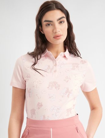 Calvin Klein Golf Harmony Printed S/S Shirt - Pink - S