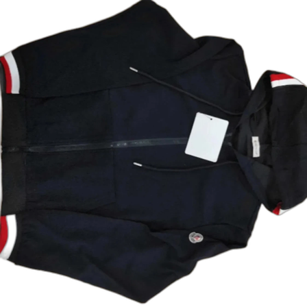 Svart hoodie från Moncler med ränder