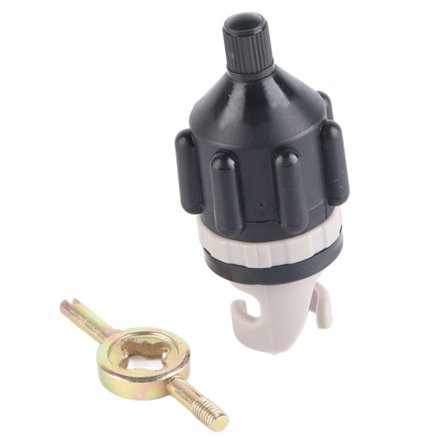 Pumpeadapter for padlebrett, lett å blåse opp, lekkasjesikker, bærbar luftpumpeadapter for padlebrett, gummibåter, svart