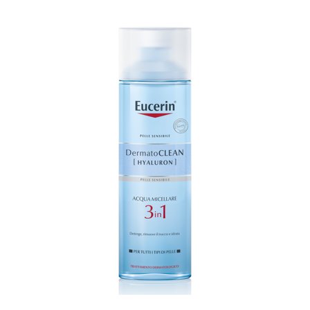 Eucerin DermatoClean [Hyaluron] DermatoCLEAN Lozione Struccante Micellare 3 in 1 200ML - Acqua detergente viso