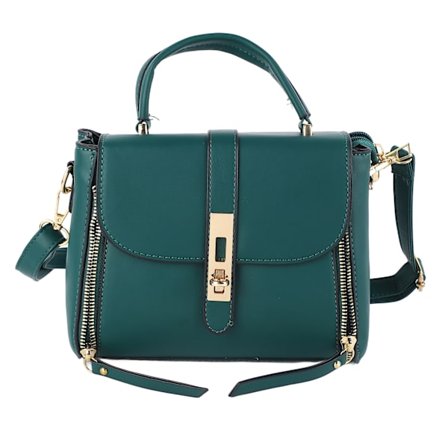 Damhandväska Enkel Elegant Dam Messenger Bag med Justerbar Rem för Daglig Resa Grön PU