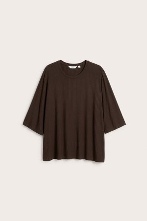 Kappahl | Ribbad topp | Mörkbrun