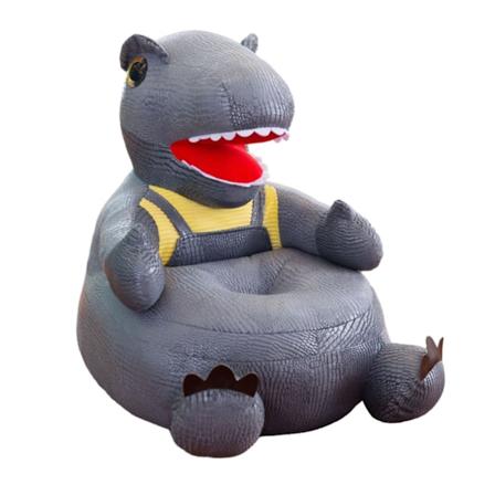 Lasten sohvaistuin Pehme kangaskotelo Irrotettava ja pest v Piirretty dinosaurus El insohva Plussituoli Suojakotelo Grey