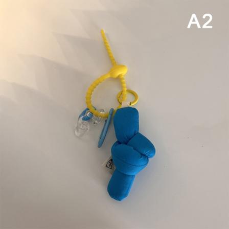 Håndstropp Silikon Print Pendant Grid Mobiltelefon Veske Keycha A2