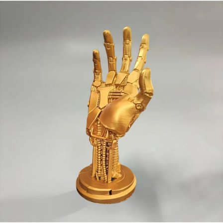 Cyberpunk Mekanisk Spillkontrollerstativ | Vintage Metalltekstur Resin Ornament, Spillkontroller Oppbevaringsstativ, Trendy Skrivebordsdekorasjon