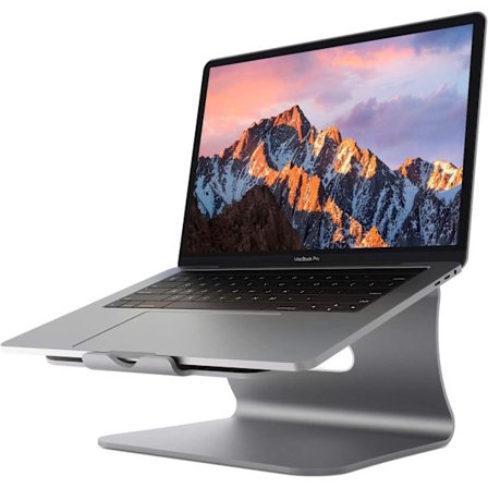 Aluminium Laptop Stativ för Apple MacBook Air Pro 11-16" Laptop (Grå)
