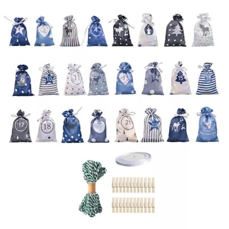 Julekalenderpynt 24 Adventskalenderposer Håndverk Gave