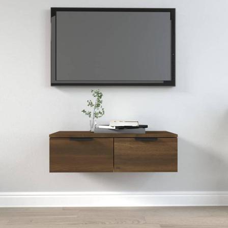 Vidaxl Väggskåp Brun Ek 68x30x20 Cm Konstruerat Trä Brun