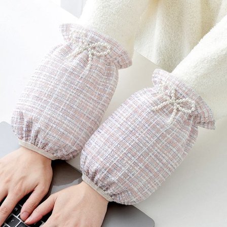 Lätta lyxiga pärlmanschetter för höst och vinter, korta modeller med rutmönster och liten doft, smutsavvisande manschetter, dunjackor