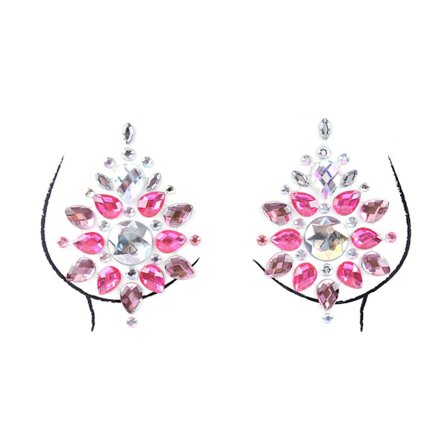 Musikfestival Kristall Borr Harts Bröst Tatuering Klistermärken Mode Självhäftande Akryl Scenframträdande Bröstvårta Sexiga Dekorationer