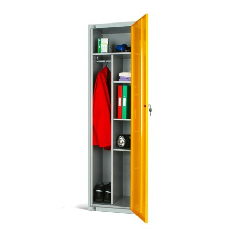 Combination storage locker, 1800x450x450 mm, yellow