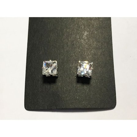 Magnet örhängen med stenar (fyrkantiga stenar)