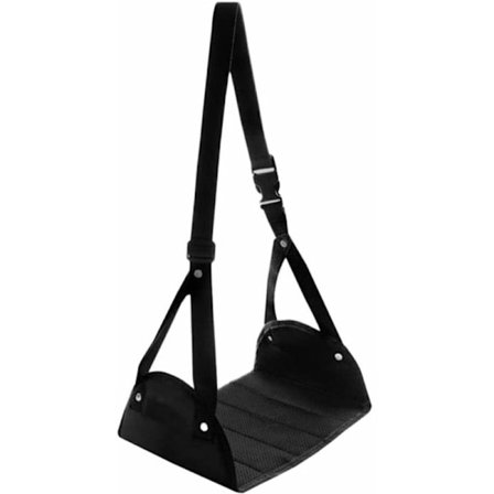 Hamp for fot, bærbare puter hviler føttene, fotstøtte for reise, laptop, sammenleggbar og justerbar fothammock for hus, reise, kontor, tog, fly, bil,