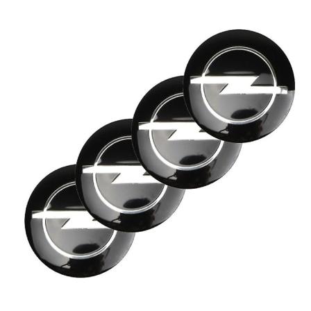 Sorte Opel Bilhjul Senterlokk Navdeksel 60mm 4 stk For Inn