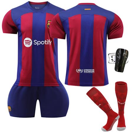 23-24 Barcelona Hem Fotbollsdräkter utan nummer Träningsdräkt - hög kvalitet Kids 28(150-160CM)