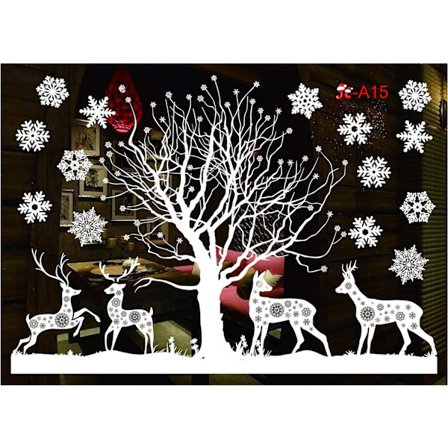 *Återanvändbara jul-fönsterdekaler, jul-fönsterdekorationer*