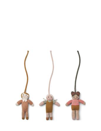 J S Mini Dolls 3-Pack Toys Soft Toys Stuffed Toys Multi/mönstrad Liewood