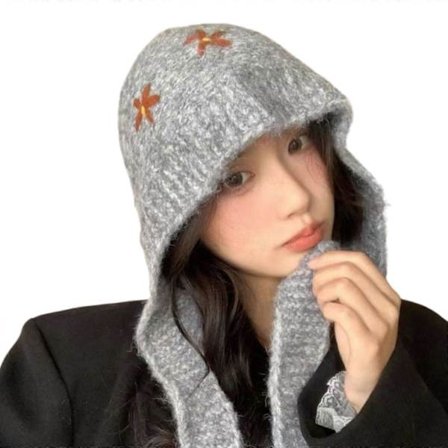 Blomstermønstret Hue Børn Farverig Øreklaphue Blød og Varm Hovedbeklædning til Koldt Vejr