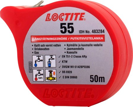 Loctite 55 Gängtätningssnöre nylon, dricksvattengodkänd 50 m, Kemteknik