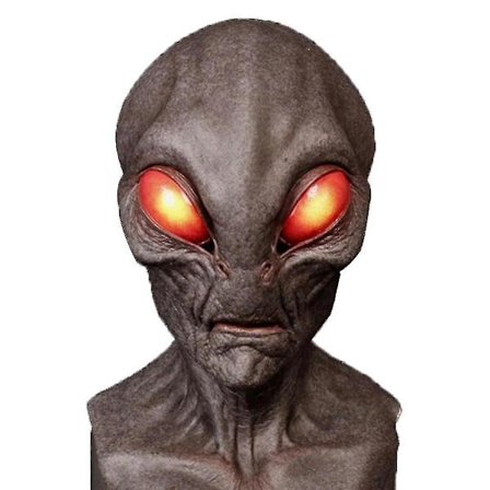 Halloween Cosplay Kostyme Maske Alien Maske Horror Hodeplagg Ufo Latex Rekvisitter