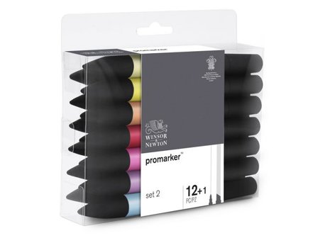 WINSOR & NEWTON Promarker mjuka färger Fine/Broad 12/fp - Lyreco - Skola och förskola - Pennor och tillbehör - Fiberpennor - Special