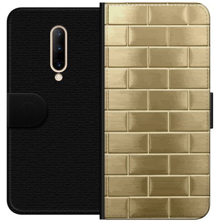 Plånboksfodral till OnePlus 7 Pro med Gyllene Murstenar