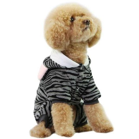 Fleeceoverall Tiger Svart Hundkläder