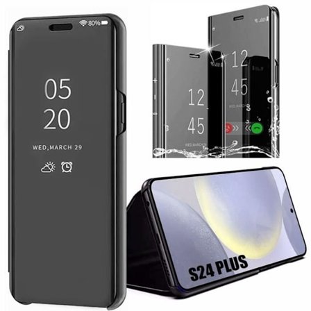 Coque - BOOLING - S24 Plus / S24+ - Spegeleffekt - Stötskydd - Svart