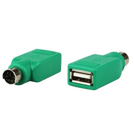2 st USB Hona till Hane Adapter Konverterare för PS2 Dator Tangentbord Mus